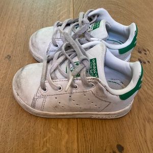 White and Green Stan Smiths Toddler Shoes